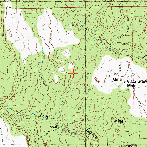 Topographic Map of Rattlesnake Mine, CO