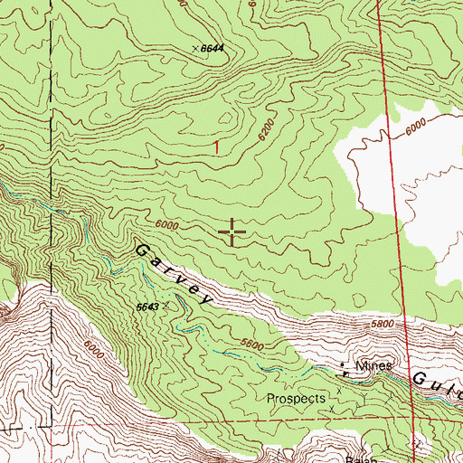 Topographic Map of Shadow Rock Mine, CO