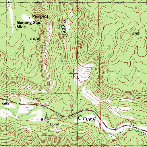 Topographic Map of Birthday Mine, CO