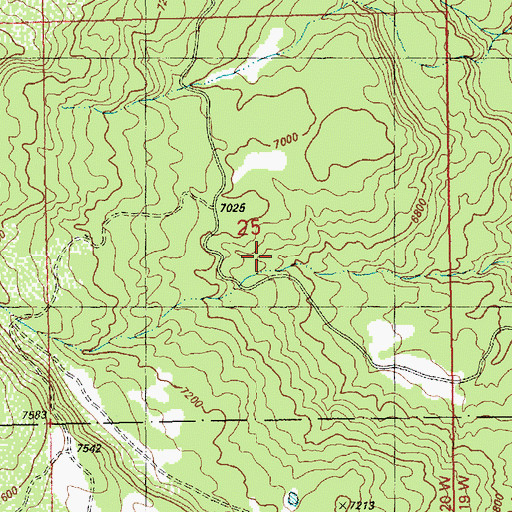 Topographic Map of Mitchells Coal Mine, CO
