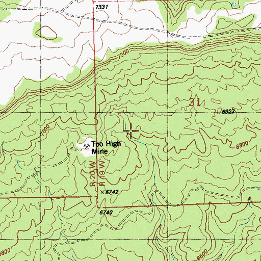 Topographic Map of Yucca Mine, CO