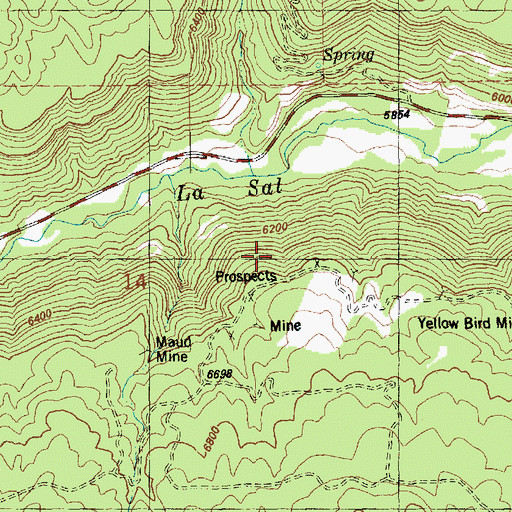 Topographic Map of Carla May Group Mine, CO