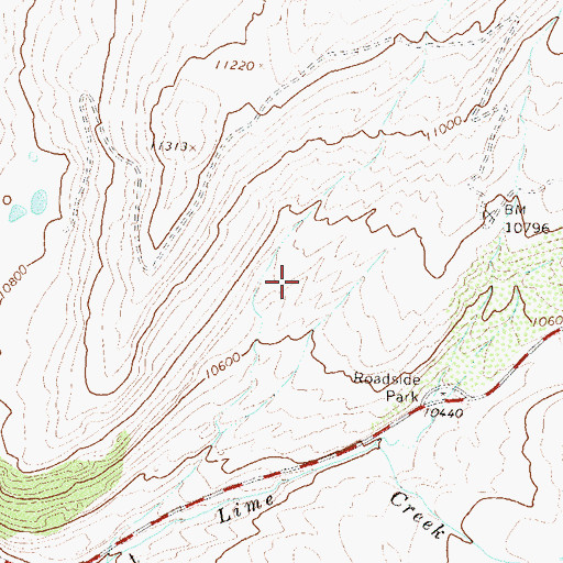 Topographic Map of Andrus Mine, CO