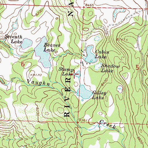 Topographic Map of Stump Lake, CO