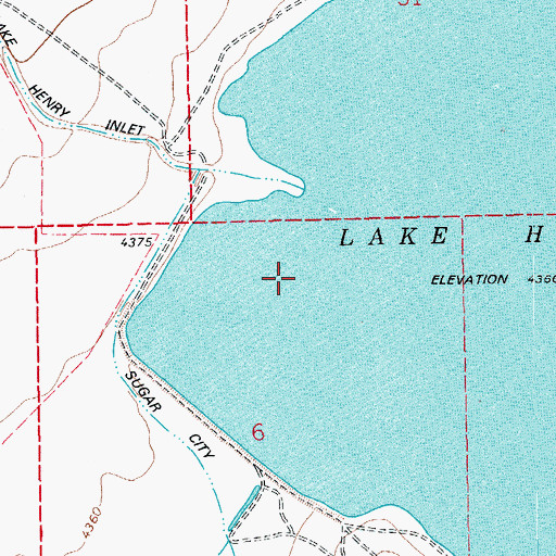 Topographic Map of Lake Henry Anticline Pit, CO