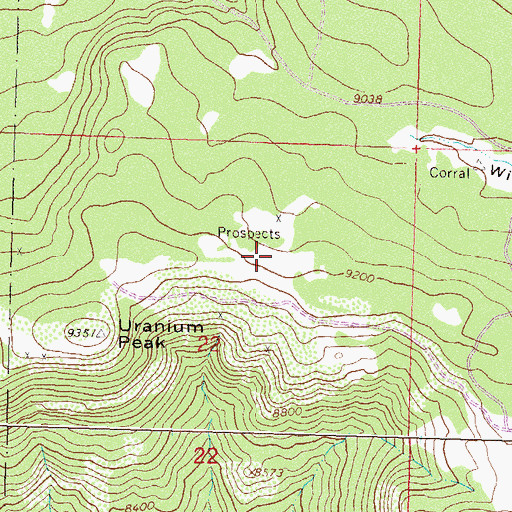 Topographic Map of Windy Point Number One Mine, CO