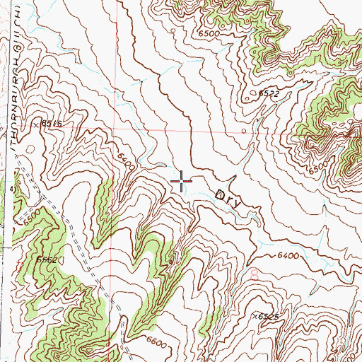 Topographic Map of Dry Gulch Mine, CO
