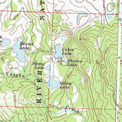 Topographic Map of Shadow Lake, CO