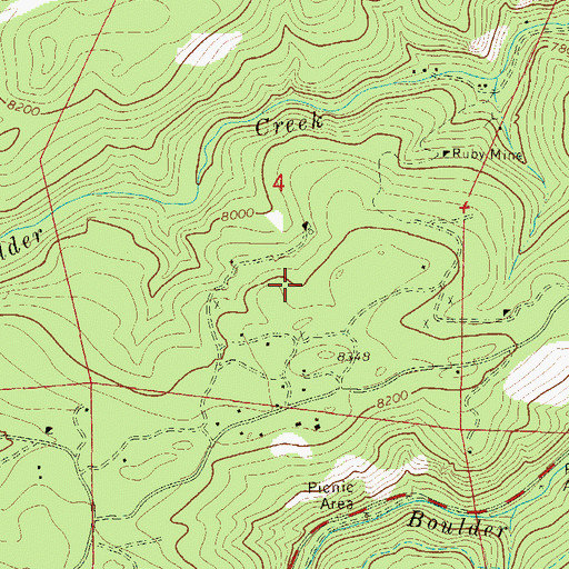Topographic Map of Philadelphia Mine, CO