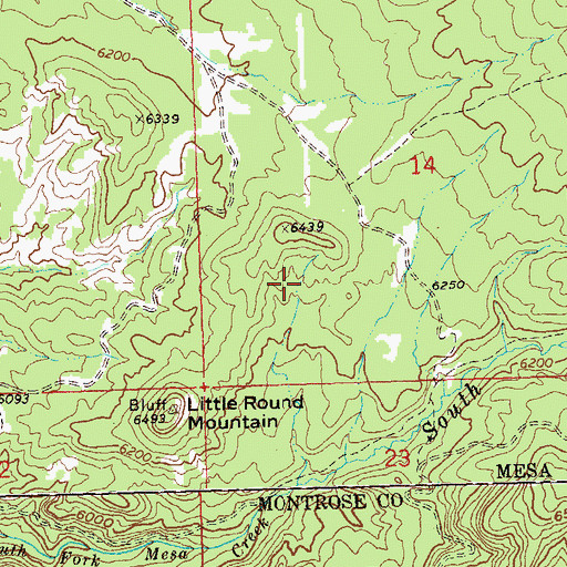 Topographic Map of Truck Stop Placer, CO