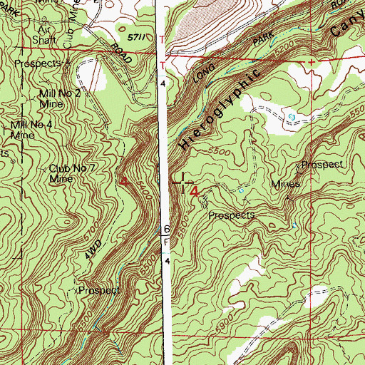 Topographic Map of Uravan Number Three Mine, CO