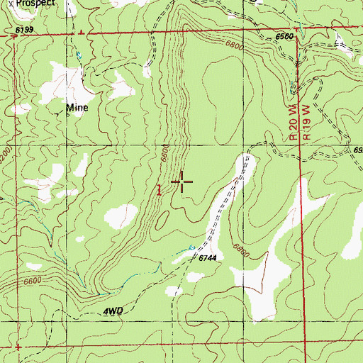 Topographic Map of White Cow Mine, CO