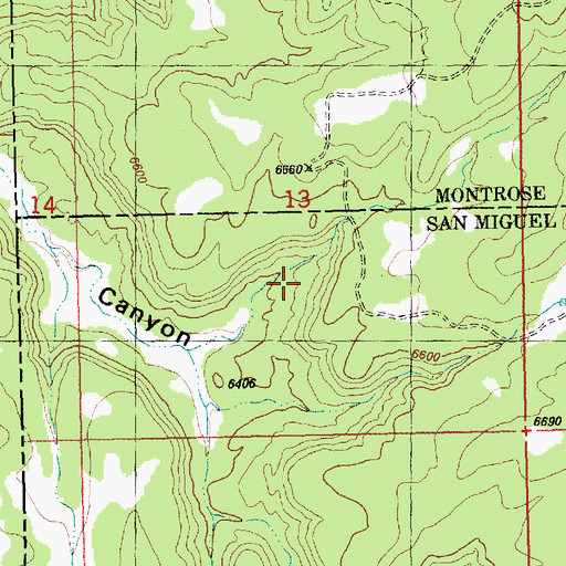 Topographic Map of Ada Bell Mine, CO