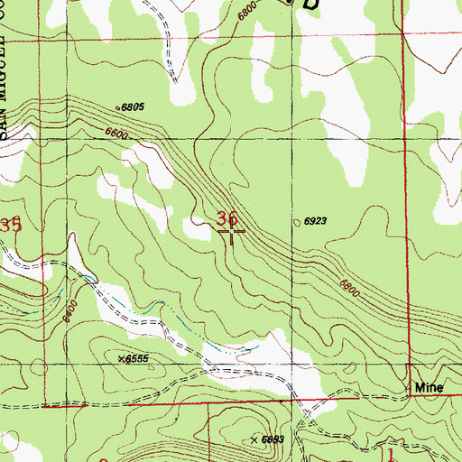 Topographic Map of Civet Cat Group Mine, CO