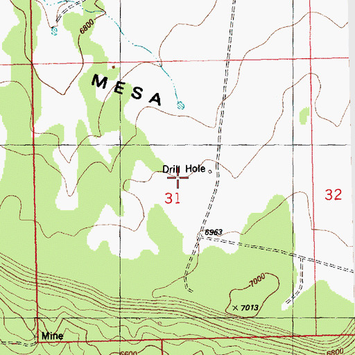 Topographic Map of Cowhand Mine, CO