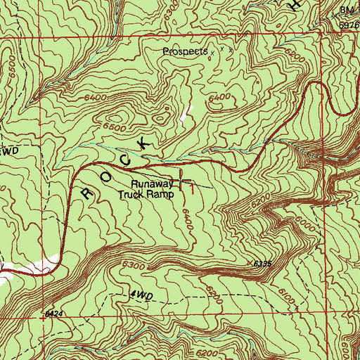 Topographic Map of Lee Mock Mine, CO
