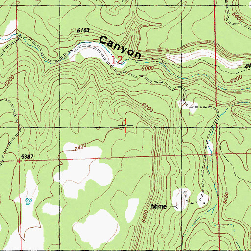Topographic Map of Vanadium Queen Mine, CO