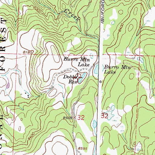 Topographic Map of Dobbs Reservoir, CO