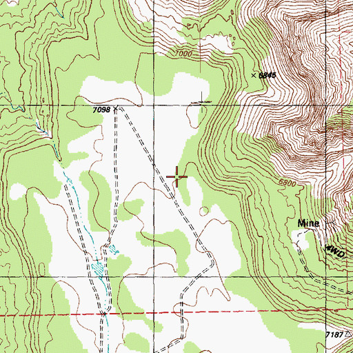 Topographic Map of Sunspot Mine, CO