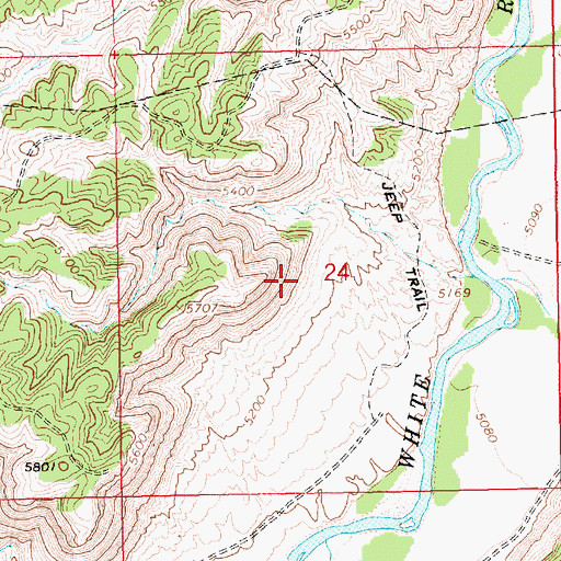 Topographic Map of Iron Bridge Mine, CO