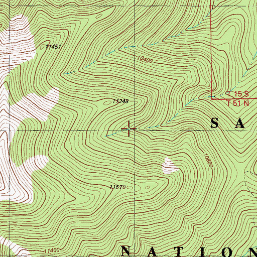 Topographic Map of Spartan Mine, CO