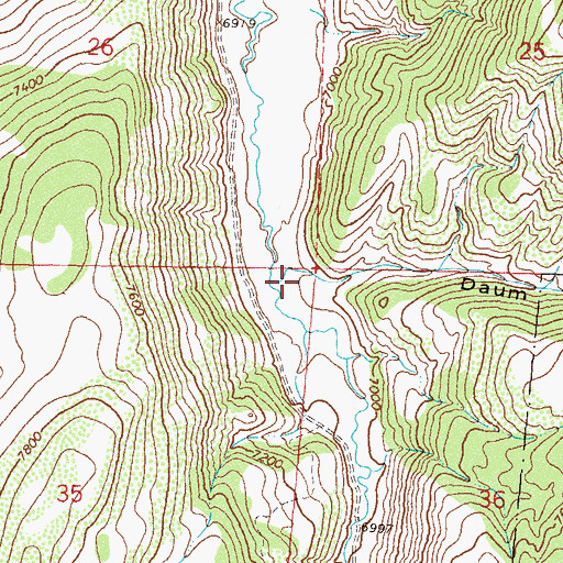 Topographic Map of Daum Draw, CO