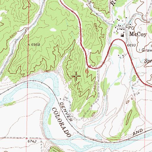 Topographic Map of Tipton Ranch Mine, CO