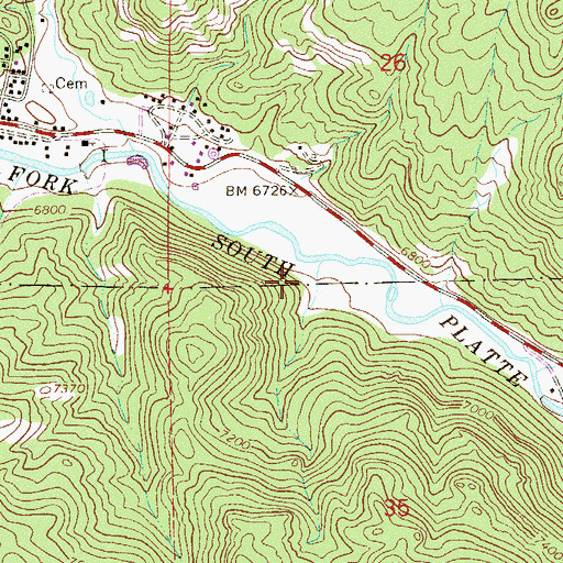Topographic Map of Alpha Mine, CO