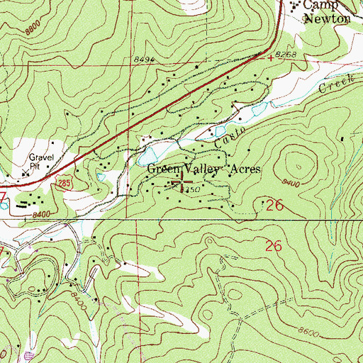 Topographic Map of Annie Mine, CO