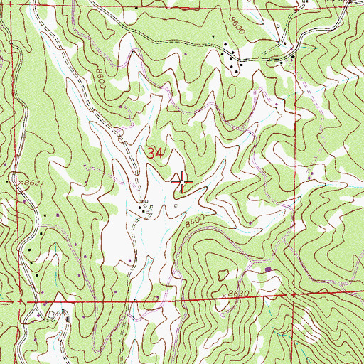 Topographic Map of Arlington Mine, CO