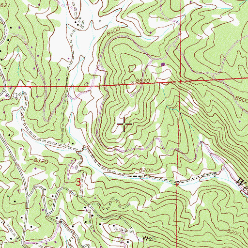 Topographic Map of Barker Mine, CO