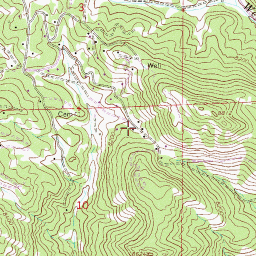 Topographic Map of Becky Sharp Mine, CO