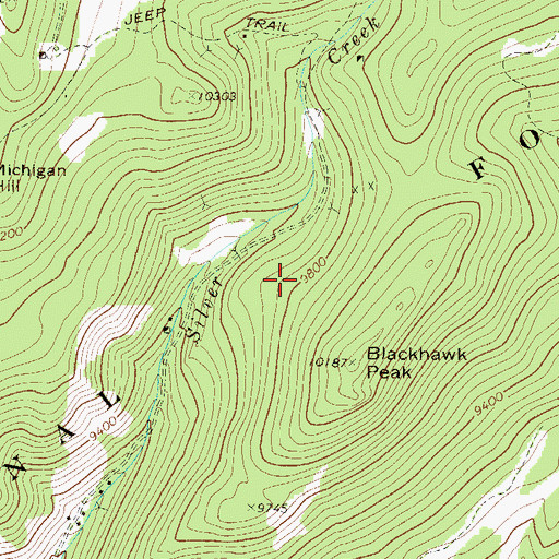 Topographic Map of Belfast Mine, CO
