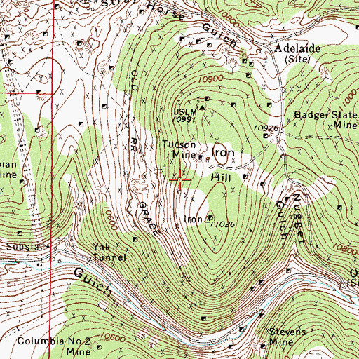Topographic Map of Cord Mine, CO
