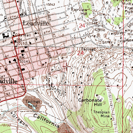 Topographic Map of Aetna Mine, CO