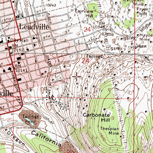 Topographic Map of Catalpa Mine, CO