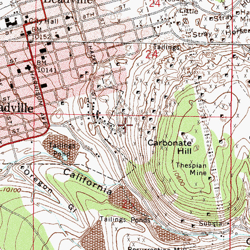 Topographic Map of Hegeman Mine, CO