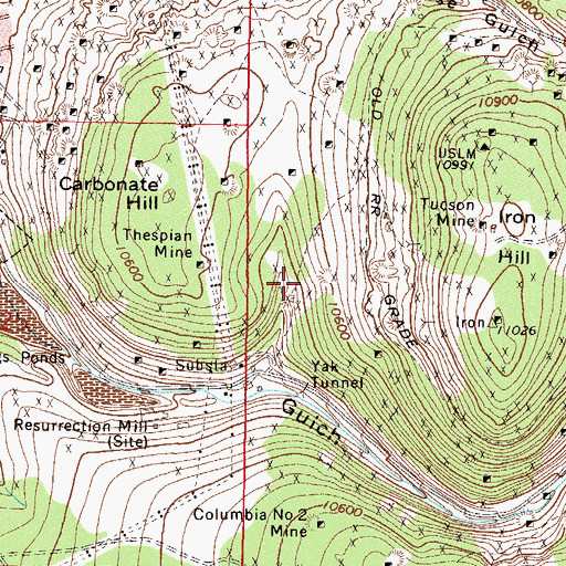 Topographic Map of Star of the West Mine, CO
