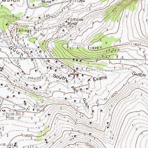 Topographic Map of Seneca Mine, CO