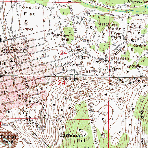 Topographic Map of Alice Placer, CO