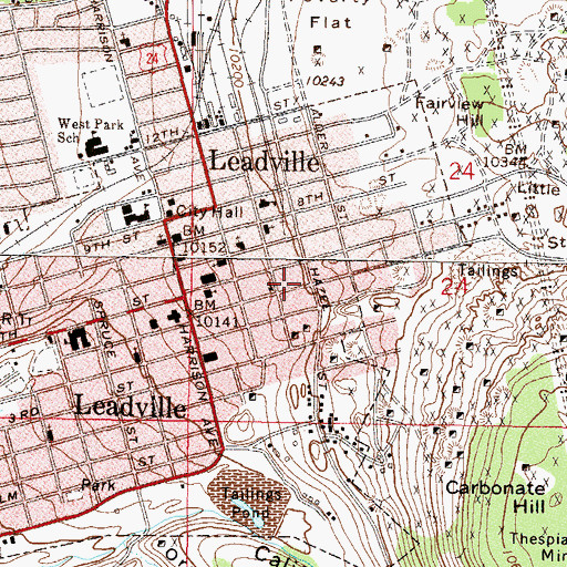 Topographic Map of Bohn Mine, CO