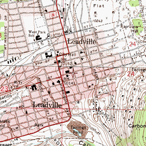 Topographic Map of Home Extension Mine, CO