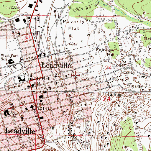Topographic Map of Capitol Northern Mine, CO