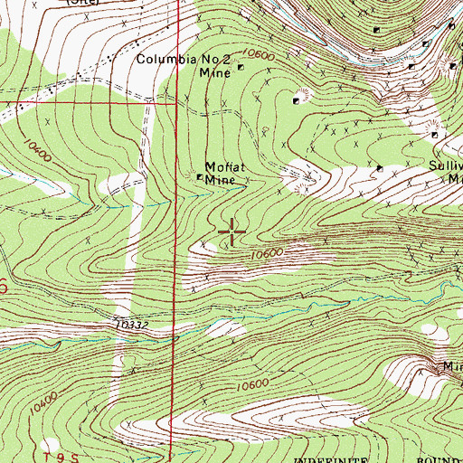 Topographic Map of Gambetta Mine, CO