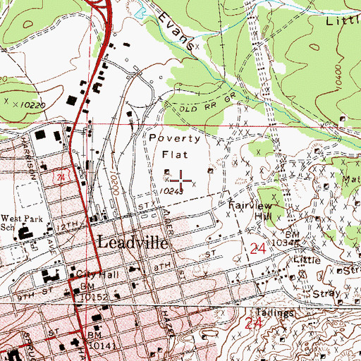 Topographic Map of Jason Mine, CO