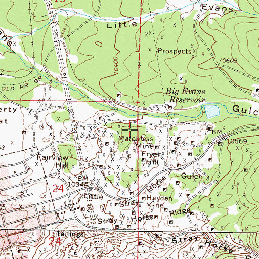 Topographic Map of Little Chief Mine, CO