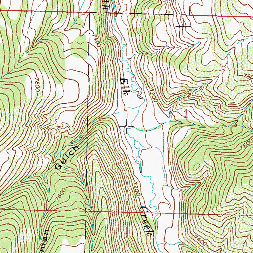 Topographic Map of Vaughn Creek, CO