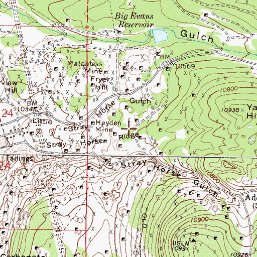 Topographic Map of McCormick Mine, CO