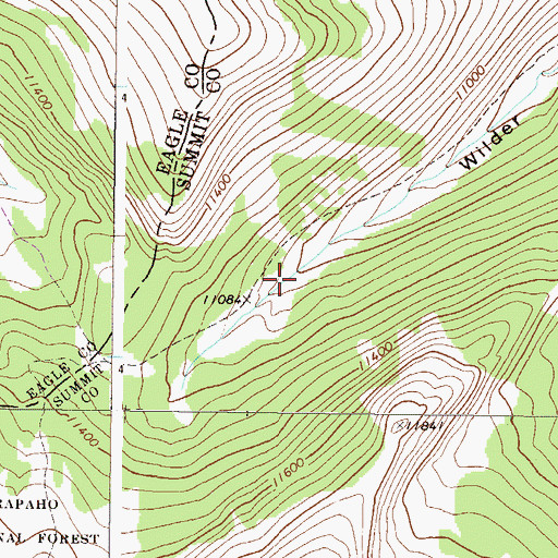 Topographic Map of Eagle Number One Mine, CO