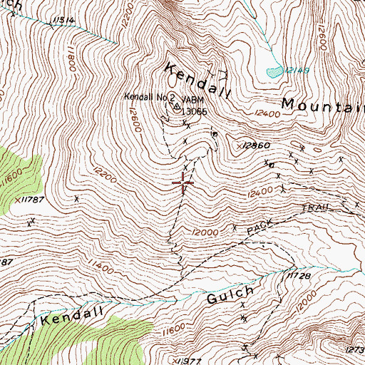 Topographic Map of Titusville Mine, CO